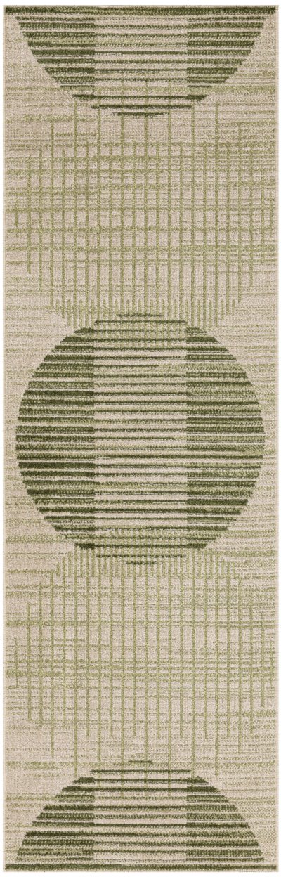 Nourison Home Nourison Astra Machine Washable ASW03 4' x 6' Ivory Olive Mid-Century Modern Indoor Rug - 2' x 6'