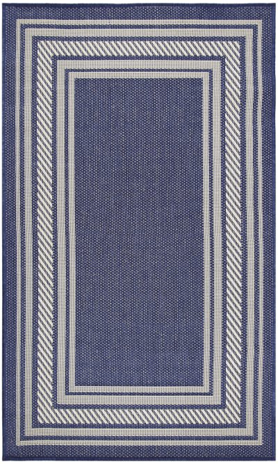 Nourison Home Nourison Horizon Indoor/Outdoor HOZ03 3' x 5' Navy Modern Rug - 2' x 3'