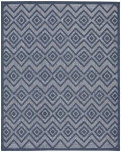 Nourison Versatile NRV01 8' x 10' Navy Blue Modern Rug -