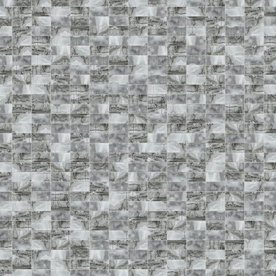 Qualis Ceramica Riviera Tileworks Chelsea Onyx Pattern Grey Glass Sheet Mosaic - 11.8" x 11.8"