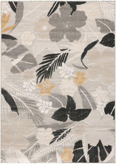 Nourison Home Nourison Suncoast SNC01 4' x 6' Grey Tropical Rug - 5'3" x 7'3"