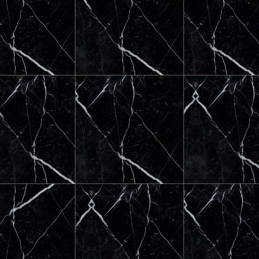 Marble Systems Marquina Nero Polished Porcelain Tile 24x24 - Marquina Nero
