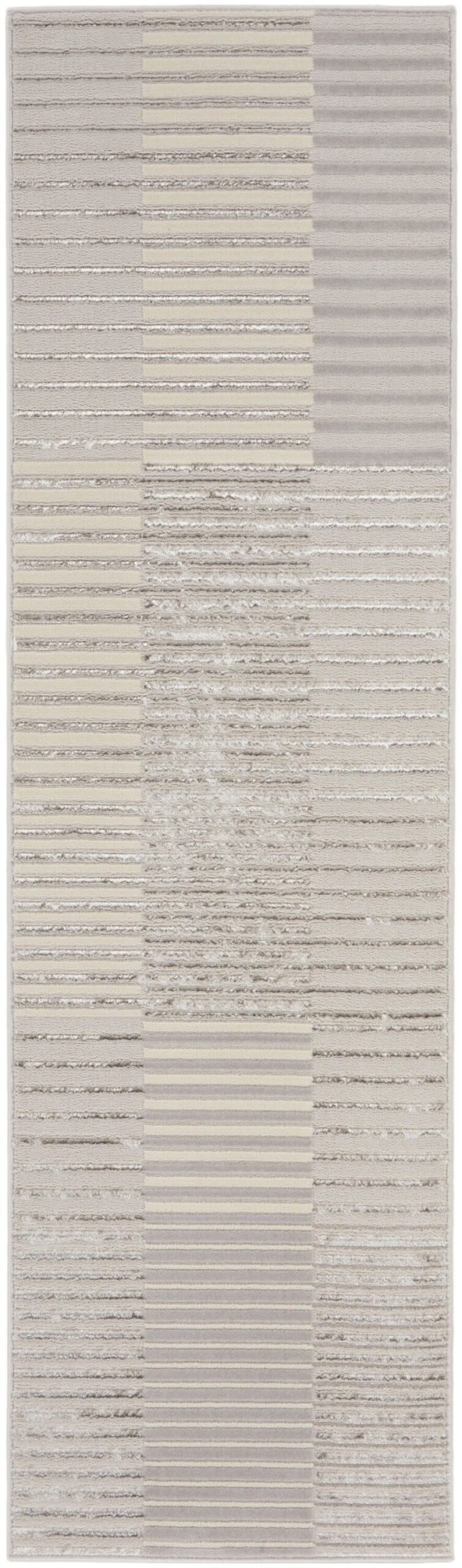 Nourison Home Nourison Splash BSK04 2'2" x 7'6" Silver Grey Modern Indoor Rug