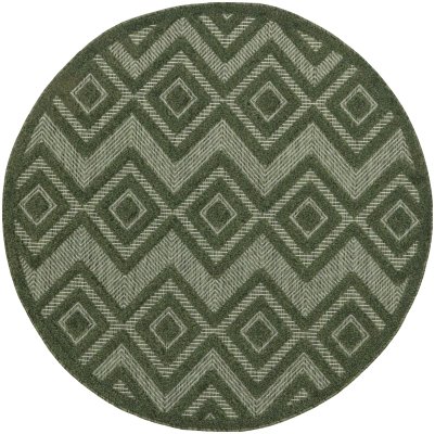 Nourison Home Nourison Versatile NRV01 8' x Round Green Modern Rug - 4' Round