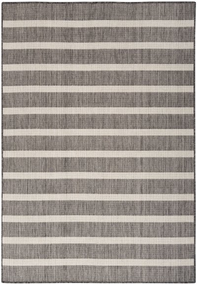Nourison Home Nourison Selerno SLR03 7' x 10' Charcoal Ivory Modern Rug - 6' x 9'