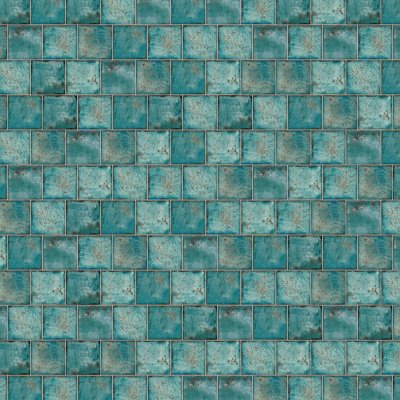 Qualis Ceramica Jamaica 5x5 Teal Gloss - Alternating 1/3