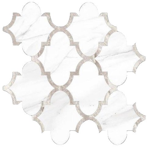 Qualis Ceramica Ardor Infatuation Arabesque Polished Mosaic - Grey