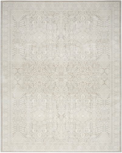 Nourison Home Nourison Renewed RNW01 7'10" x 9'10" Silver Ivory Vintage Indoor Rug - 6' x 9'