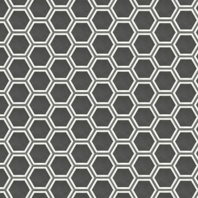 Qualis Ceramica Form 7" Hexagon Frame Graphite - 7" x 8"