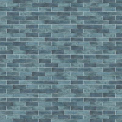 Qualis Ceramica Lisbon 2X6 Blue - Alternating 1/2