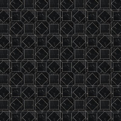 Marble Systems Black Honed Palazzo Marble Mosaic 12x12 - Black - 12" x 12" x 3/8"