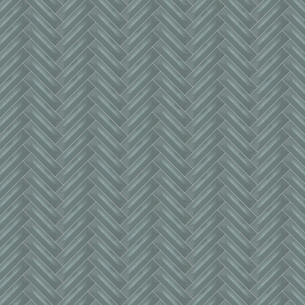 American Olean Color Story Pinstripes - Tranquility, Rectangle, 2X8, Wave Crest, Glossy (0059) - Tranquility