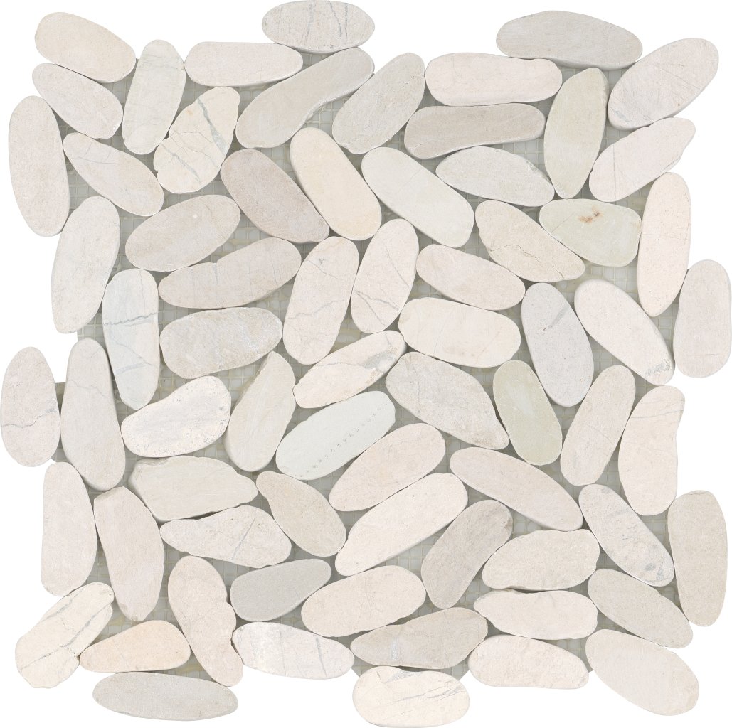 Emser Tile VENETIAN FLAT PEBBLES MOSAIC -PEB - Ivory