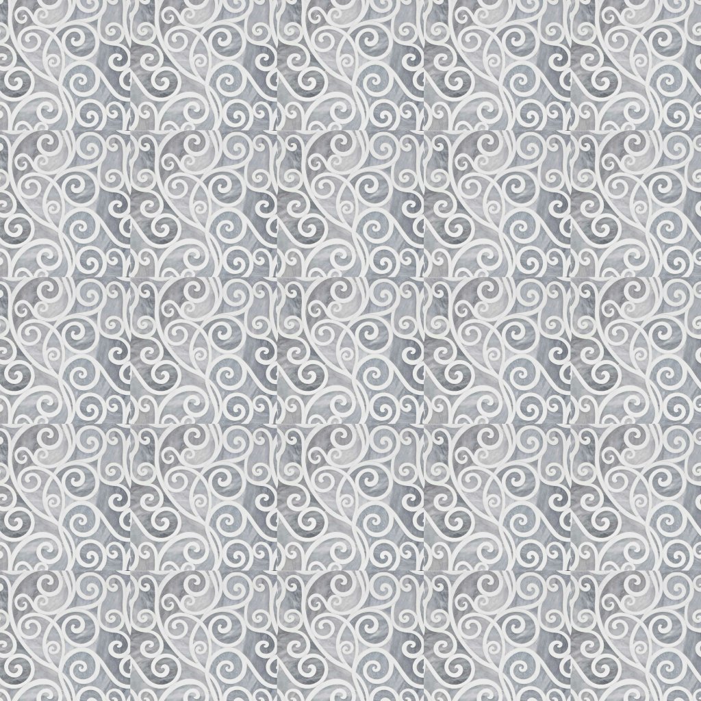 Marble Systems Allure Light, Snow White Polished Curvalicious Waterjet Marble Mosaic 12x12 - Allure Light, Snow White