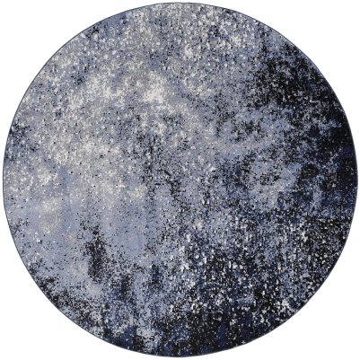 Nourison Home Nourison Passion PSN10 4' x Round Light Blue Black Modern Indoor Rug - 8' Round