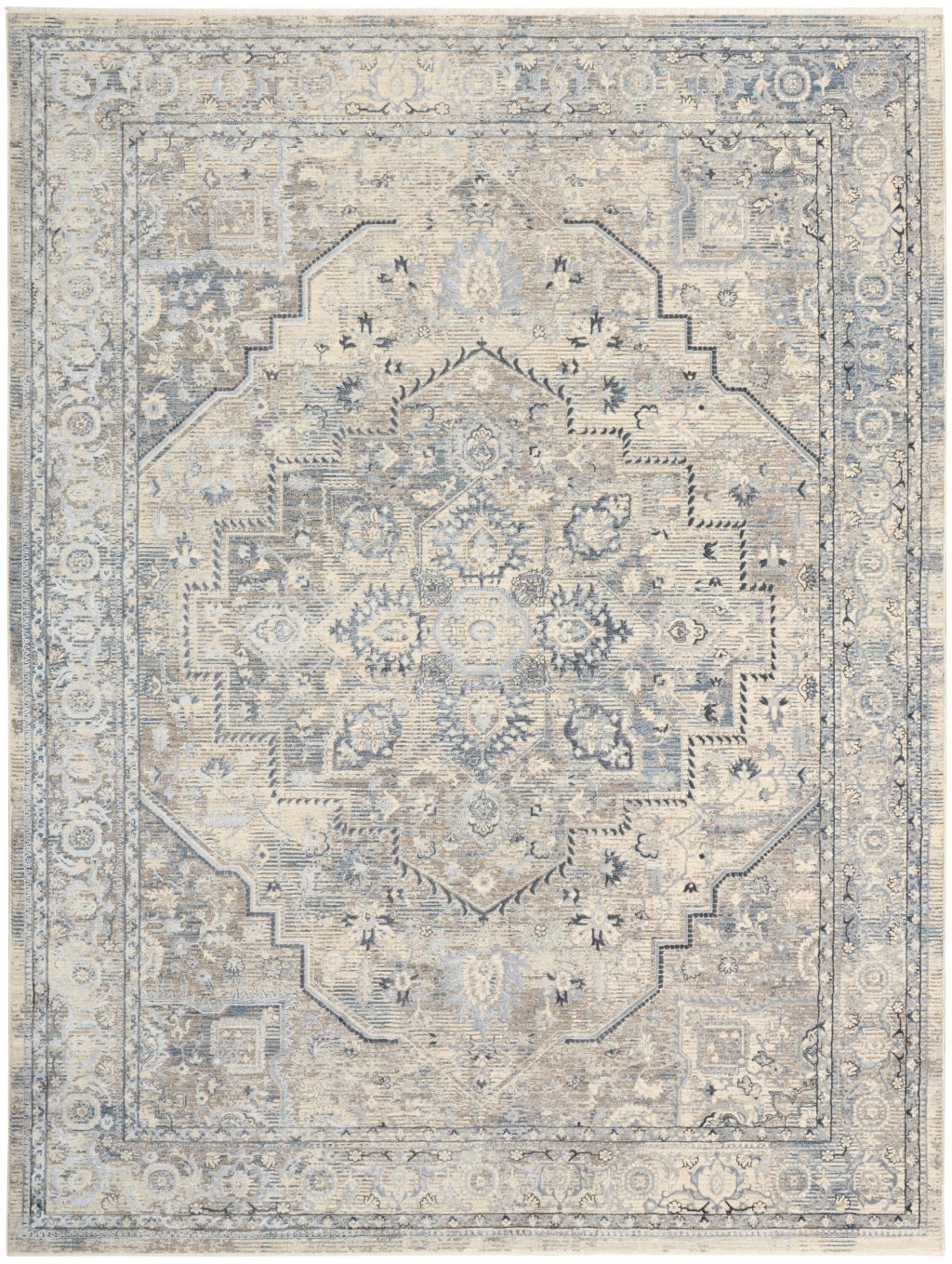 Nourison Home Nourison Sultana SLL06 7'10" x 10'2" Ivory Blue Vintage Indoor Rug