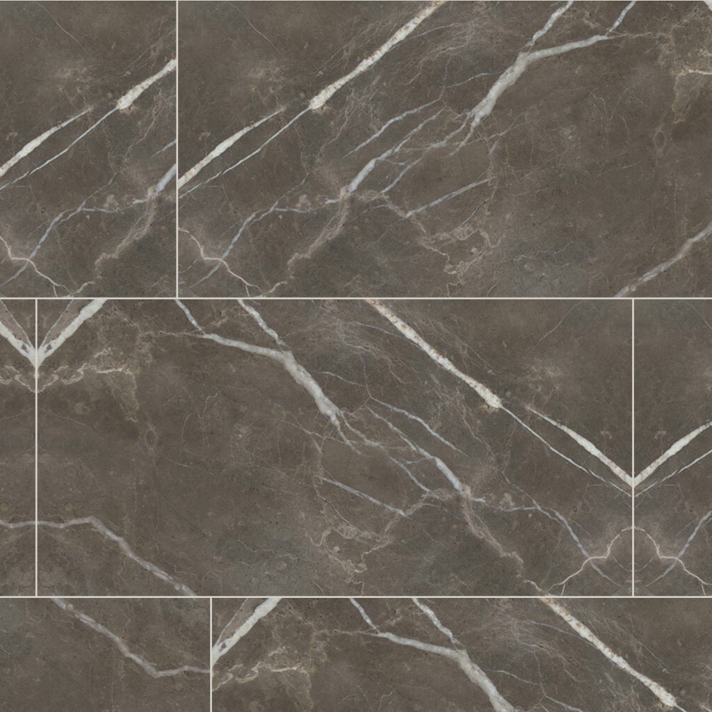 Qualis Ceramica Royal Stoneworks 24X48 Regal Brown Marble Vintage