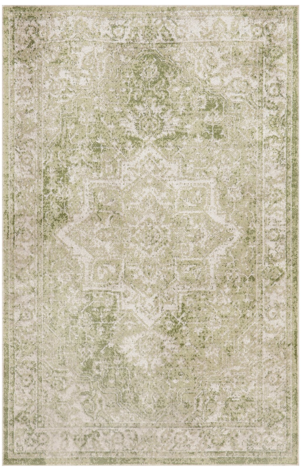 Nourison Home Nourison Astra Machine Washable ASW12 2'2" x 4' Ivory Green Vintage Indoor Rug