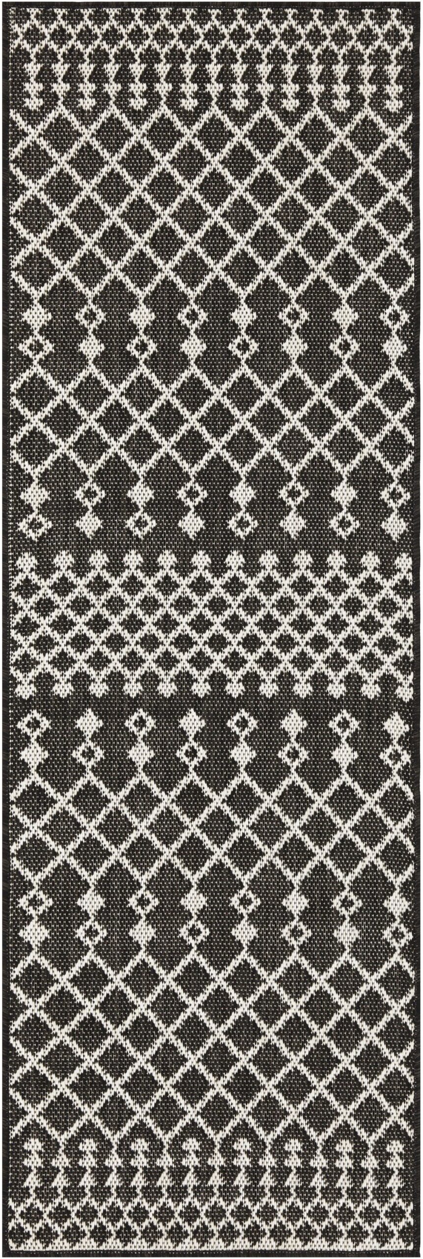 Nourison Home Nourison Selerno SLR02 2' x 6' Black Modern Rug