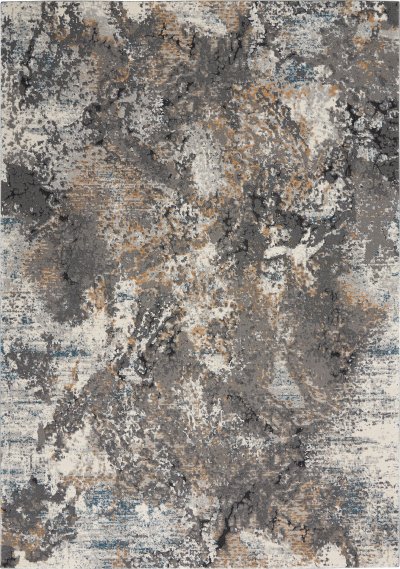 Nourison Home Nourison Ludlow LDW01 2'2" x 7'6" Grey Multicolor Modern Indoor Rug - 5'3" x 7'3"