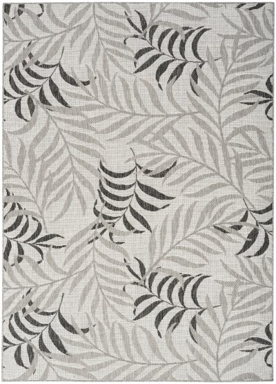 Nourison Home Nourison Garden Oasis GOA01 5' x 7' Grey Tropical Rug - 5' x 7'