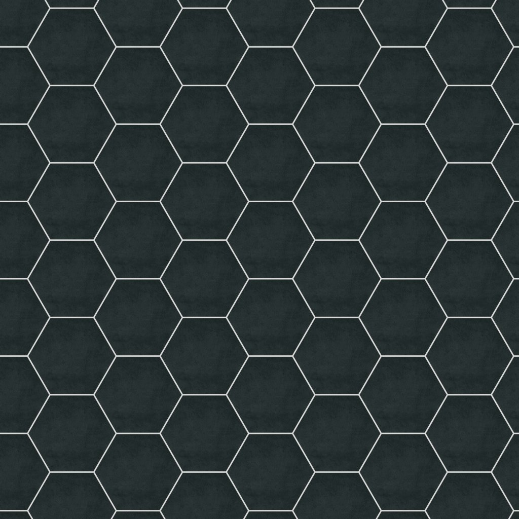 Daltile Bee Hive Medley Black, Hexagon, 8 1/2X10, Matte - Black