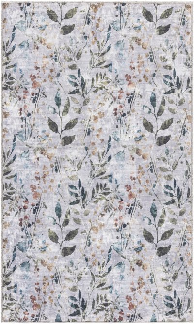 Nourison Home Nourison Nourison Washables NWB05 9'2" x 12' Grey Multicolor Contemporary Indoor Rug - 3' x 5'
