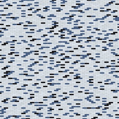 Marble Systems White, Gray, Black Glossy Woven Zellige Mosaic 12x12 - White, Gray, Black - 12" x 12" x 1/2"