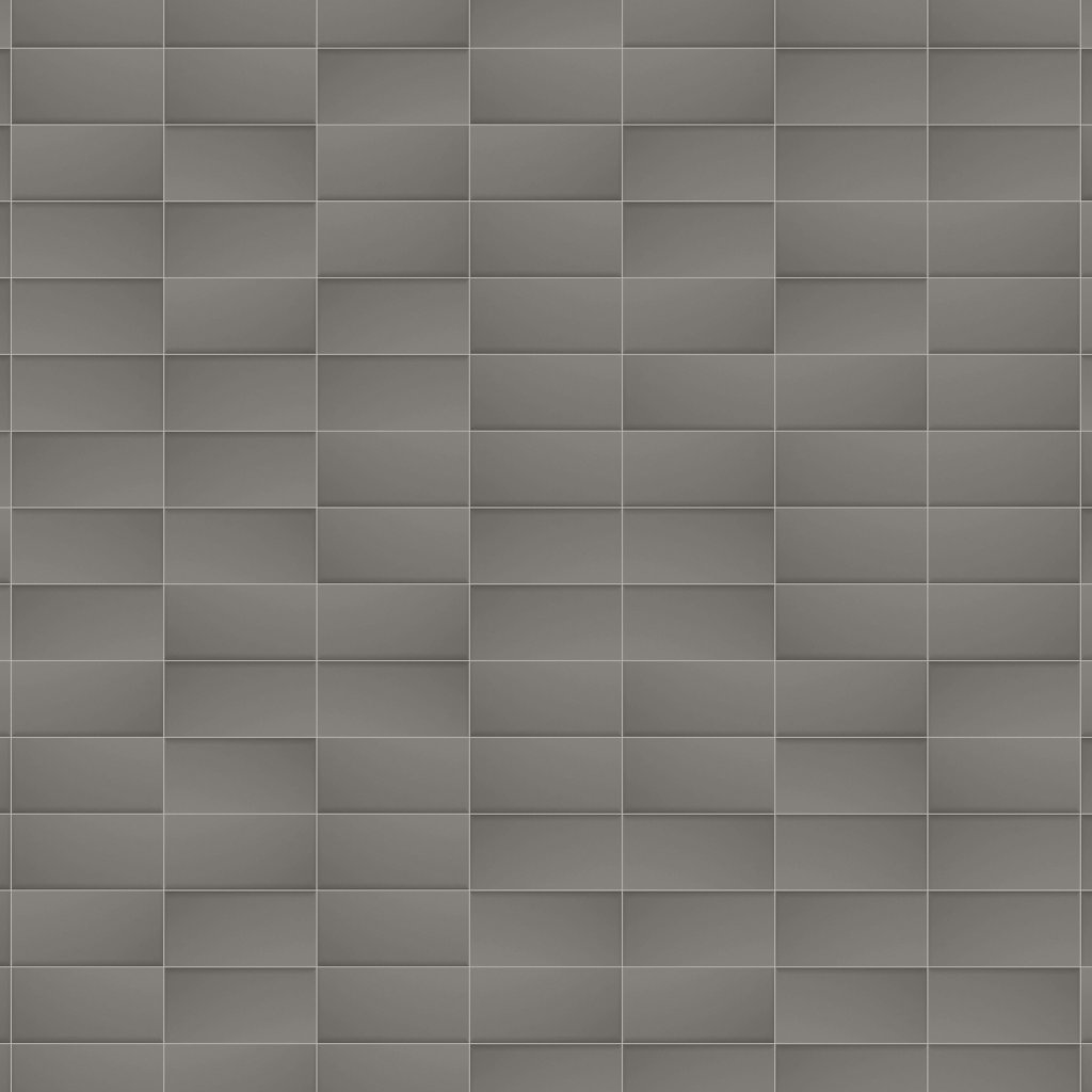 Marble Systems Grey Glossy Ceramic Tile 4x8 - Grey