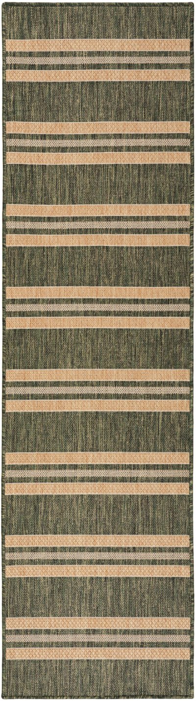 Nourison Home Nourison Horizon Indoor/Outdoor HOZ05 4' x 6' Green Modern Rug - 2'2" x 8'