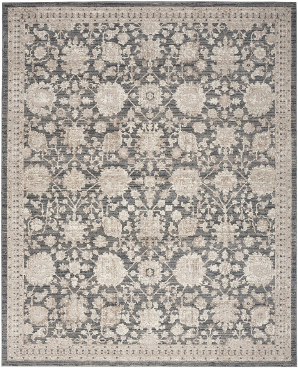 Nourison Home Nourison Eco Cycle ECY02 7'10" x 9'10" Charcoal Vintage Indoor Rug