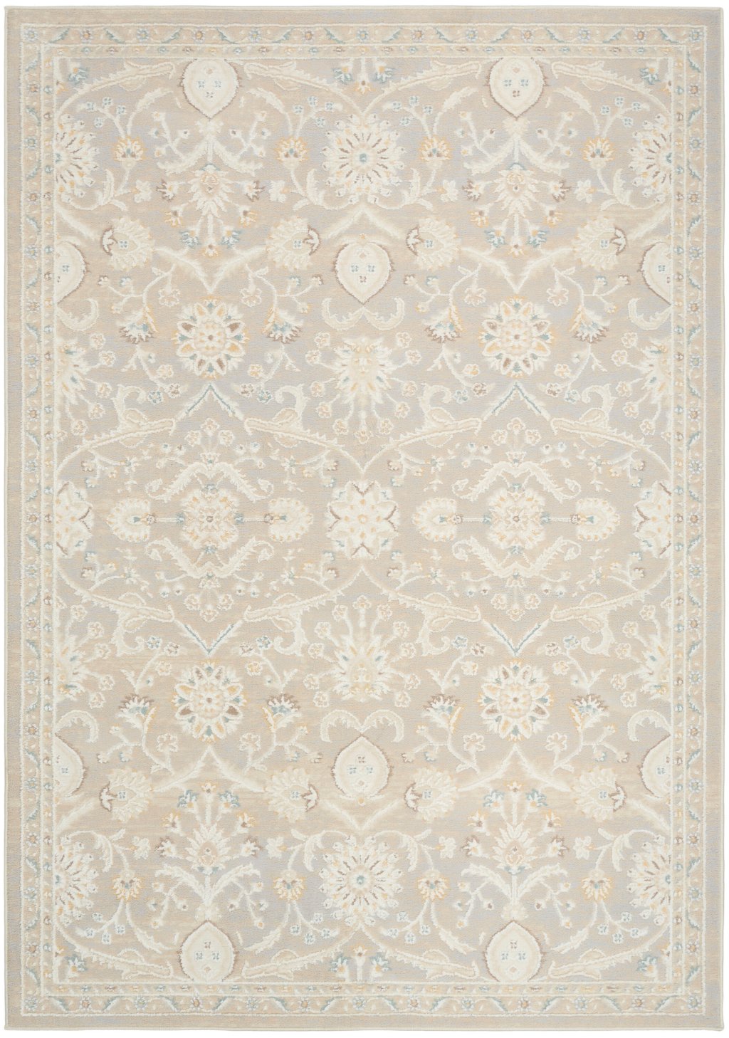 Nourison Home Nourison Isla ISL01 7'10" x 9'10" Light Grey Vintage Indoor Rug