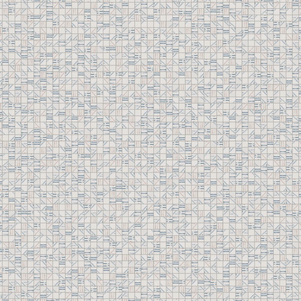 Marble Systems Lineor Blend Matte 1x1 Ceramic Mosaic 12x12 - Lineor Blend