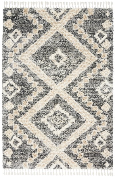 Nourison Home Nourison Scandinavian Shag SCN02 7'10" x 10'6" Grey Ivory Shag Indoor Rug - 5'3" x 7'9"