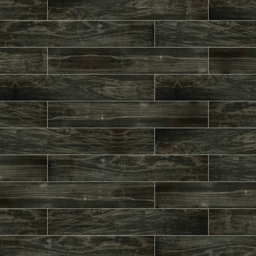 Qualis Ceramica Lustre Deep Black 6X36F