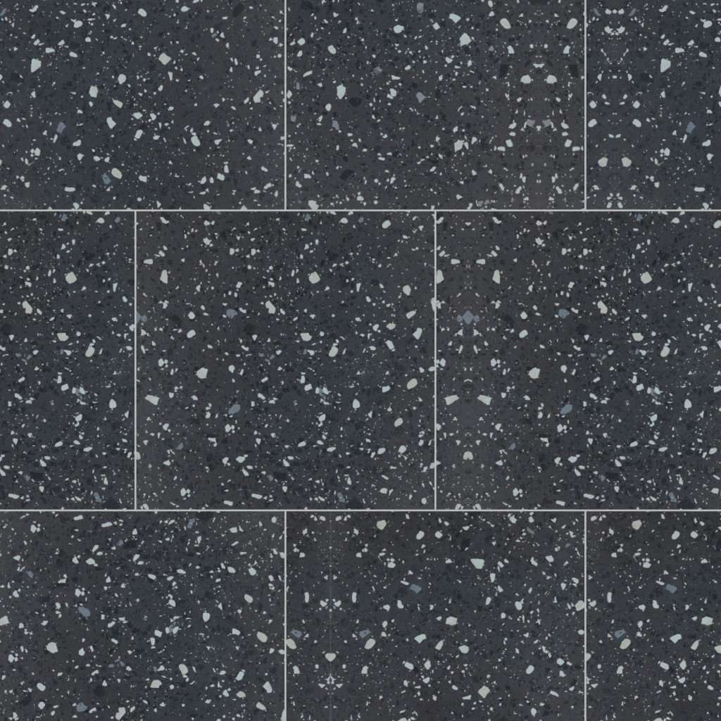 Daltile Poke Raven Flecks, Square, 24X24, Matte - Raven Flecks