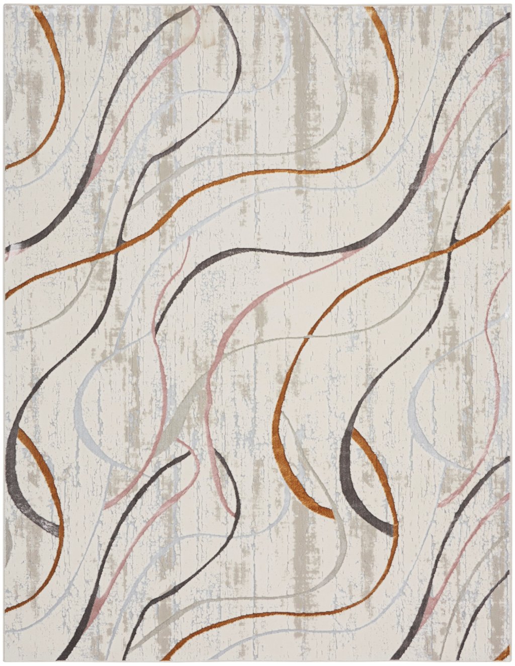 Nourison Home Nourison Glam GLM01 9' x 12' Ivory Multicolor Modern Indoor Rug