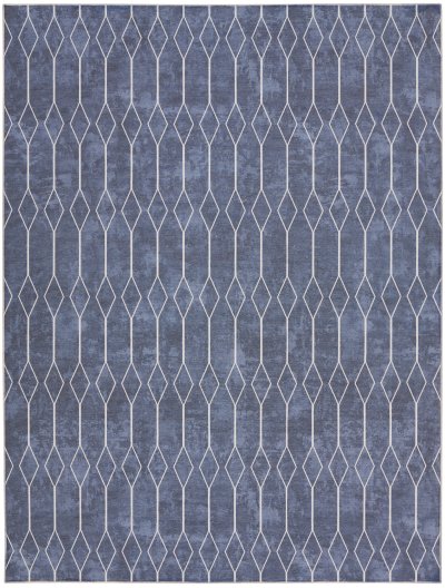 Nourison Home Nourison New Concept Washables SR107 6' x 9' Navy Modern Indoor Rug - 9'2" x 12'