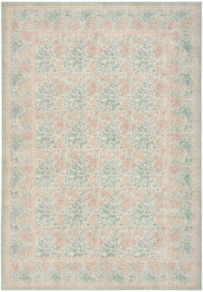 Nourison Home Nourison Botanical Washables BOT03 7'6" x 9'10" Green Multicolor Farmhouse Indoor Rug - 5' x 7'