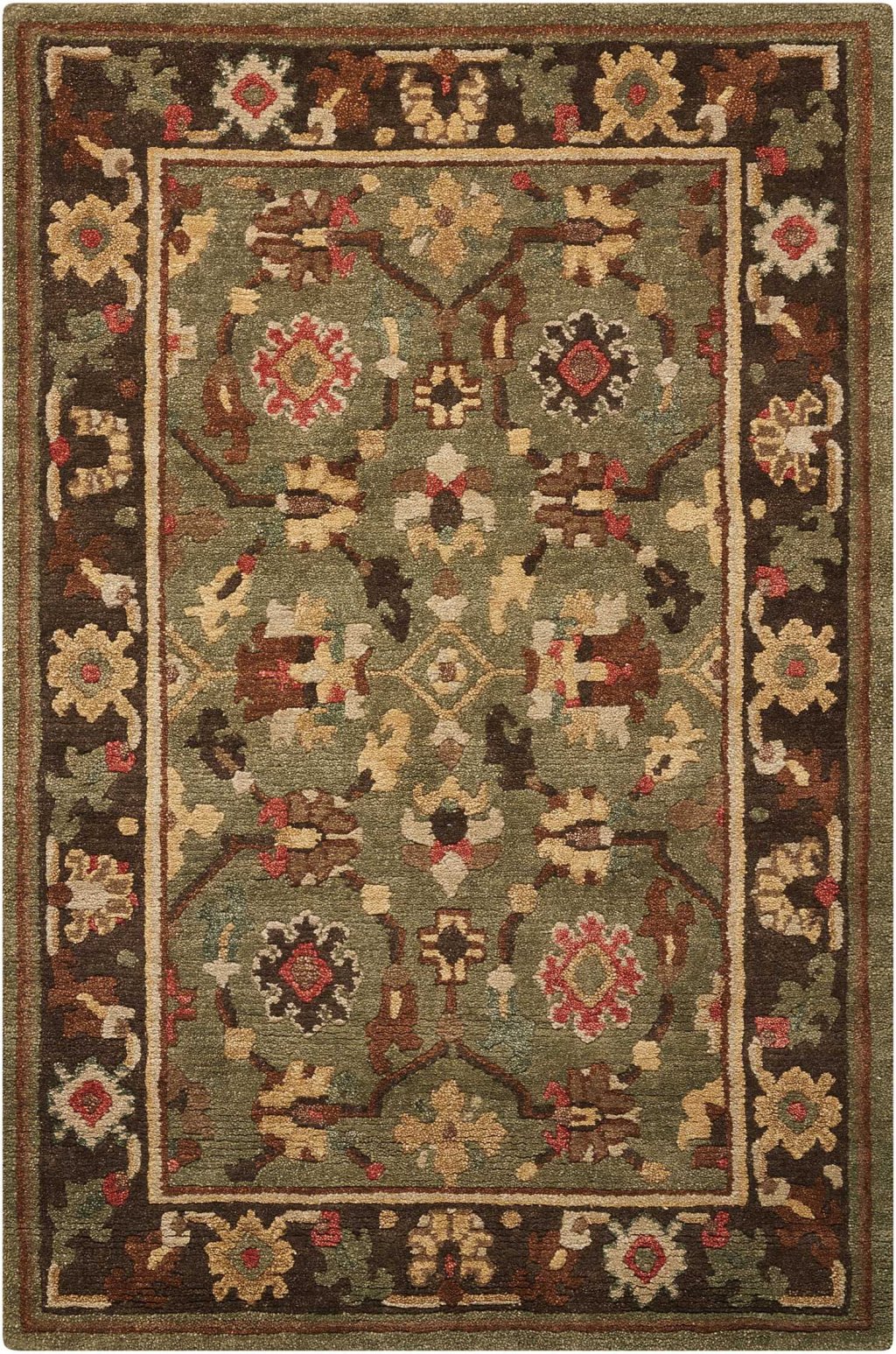 Nourison Home Nourison Tahoe TA10 5'6" x 8'6" Green Traditional Indoor Rug