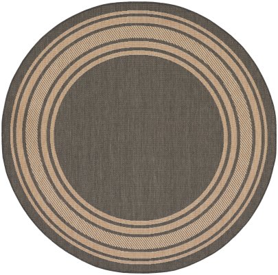 Nourison Home Nourison Horizon Indoor/Outdoor HOZ03 5' x 7' Charcoal Modern Rug - 8' Round