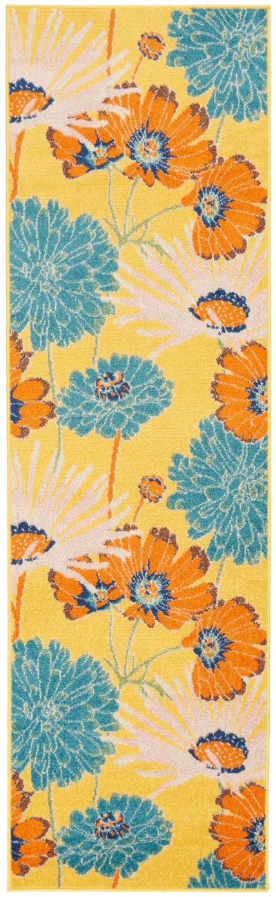 Nourison Home Nourison Allur ALR06 4' x 6' Yellow Multicolor Contemporary Indoor Rug - 2'3" x 7'6"