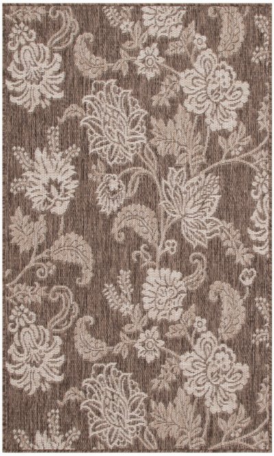 Nourison Home Nourison Garden Oasis GOA03 9' x 12' Mocha Tropical Rug - 3' x 5'