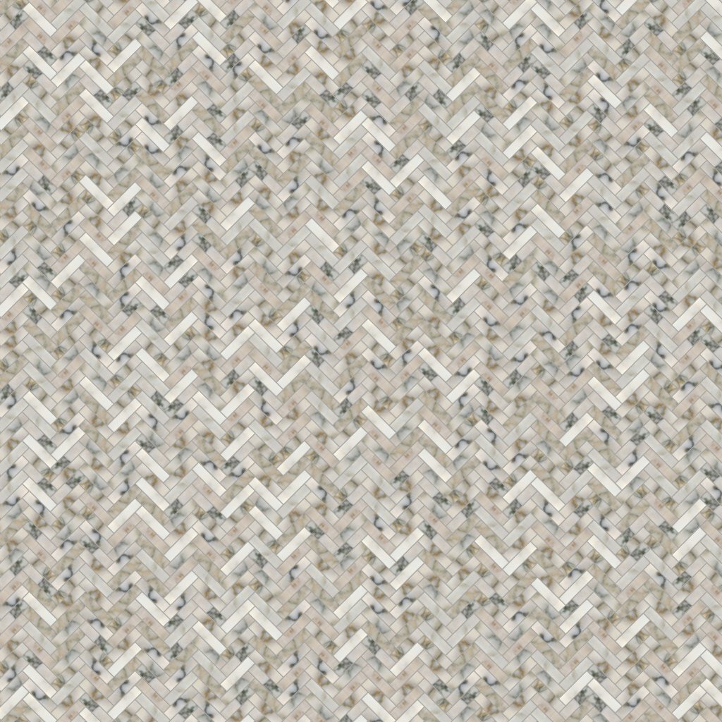 Marble Systems Calacatta Green Honed Herringbone 5/8x3 Marble Mosaic 10 7/16x12 13/16 - Calacatta Green