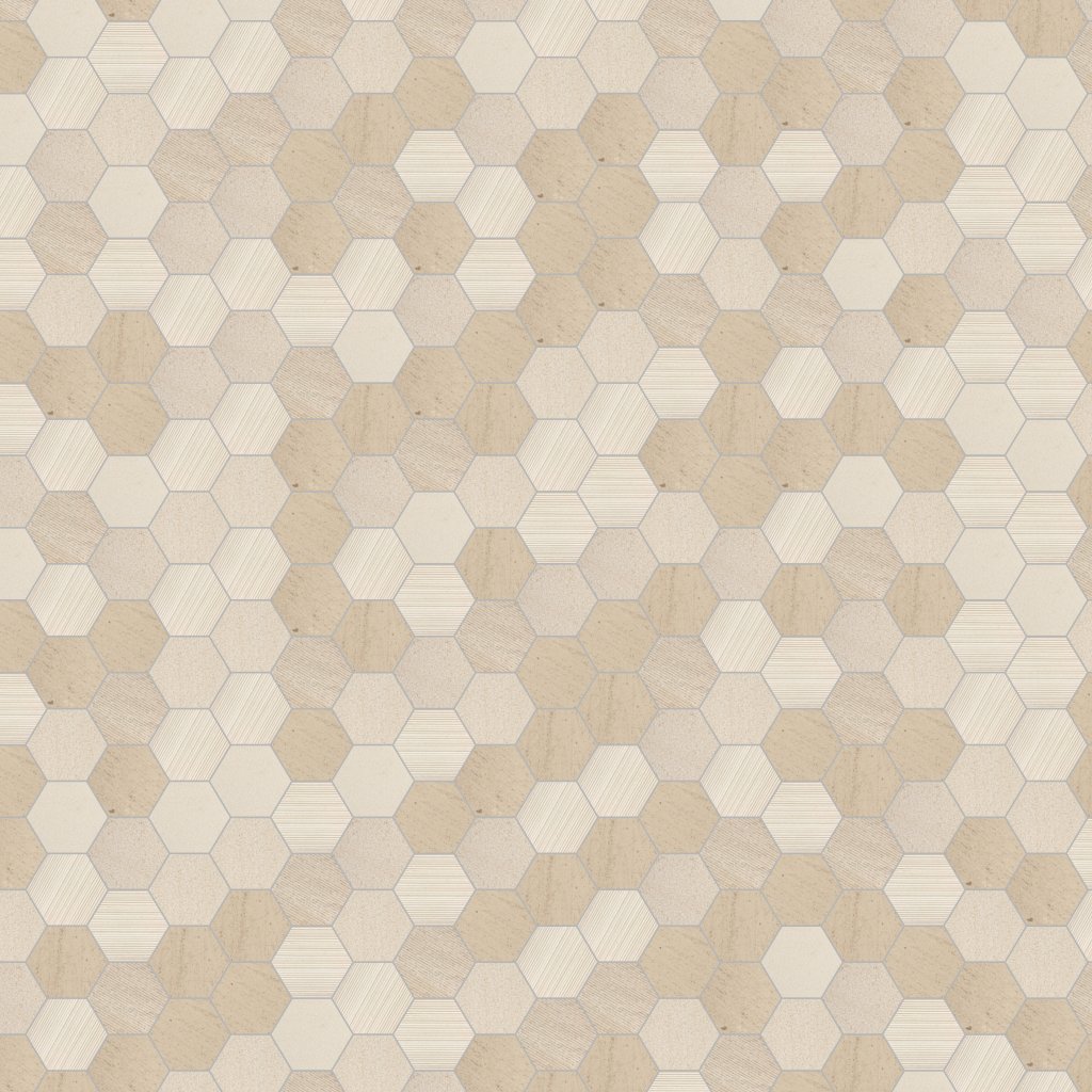 American Olean Ascend Stone - Honest Greige, Hexagon, 4X4, Straight Edge, Honed (L101) - Honest Greige