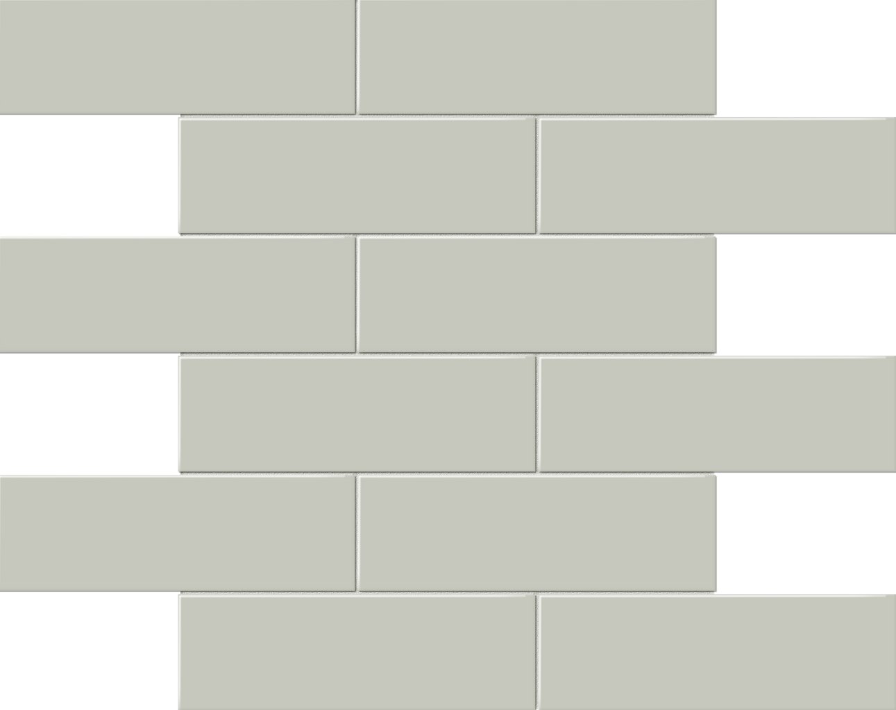 Qualis Ceramica Traditions Soft Sage 2X6 Matt Mosaic - Sage