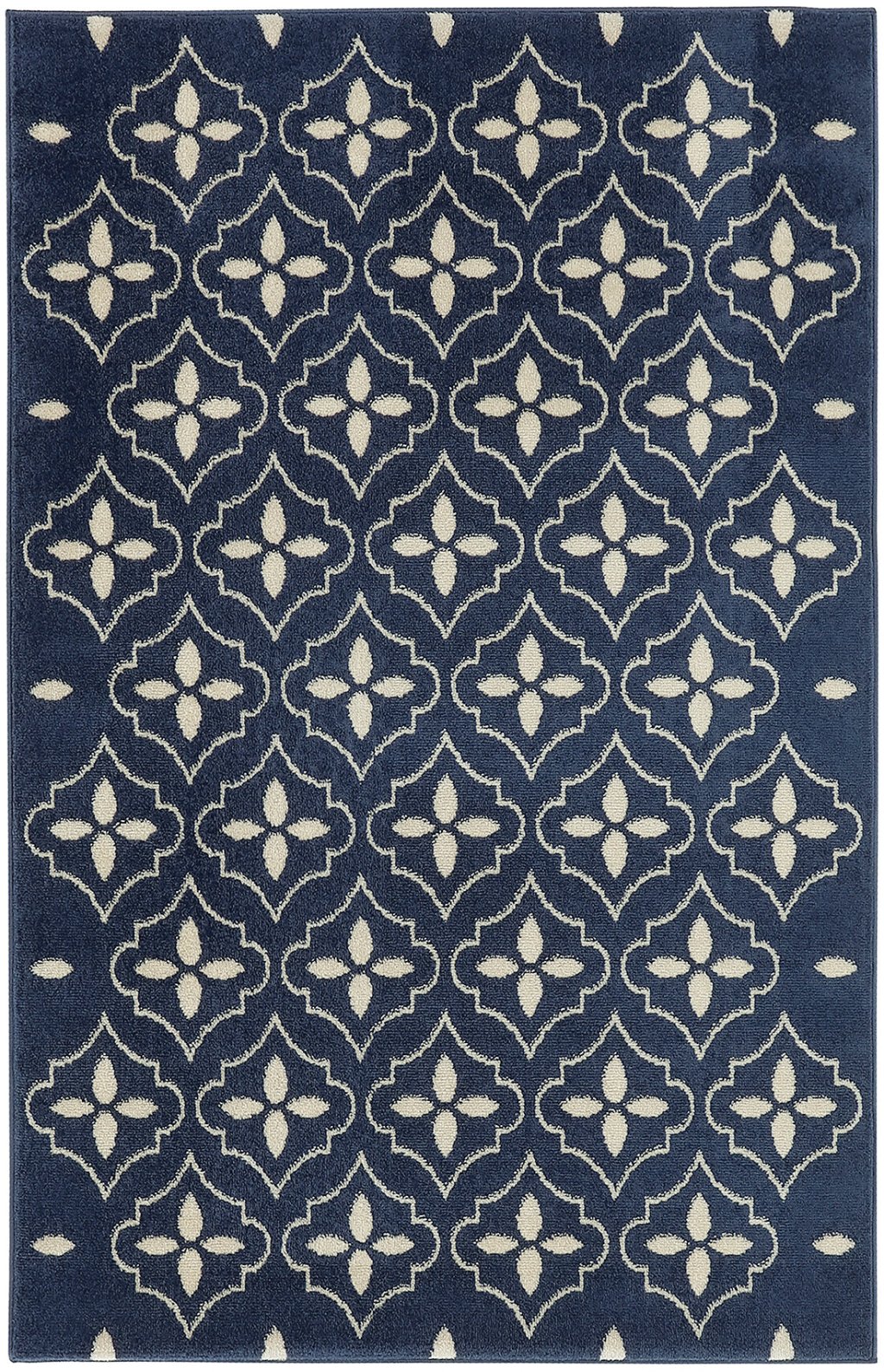 Nourison Home Nourison Nourison Essentials NRE04 4' x 6' Navy Ivory Modern Rug