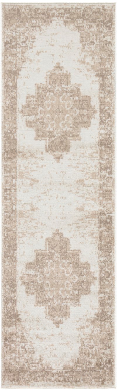 Nourison Home Nourison Grafix GRF14 3' x 5' Ivory Beige Vintage Indoor Rug - 2'3" x 7'6"
