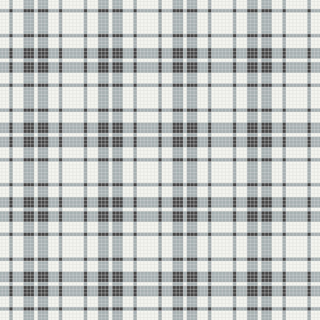 Qualis Ceramica Traditions Dawn Blend Plaid Matt Mosaic - Black
