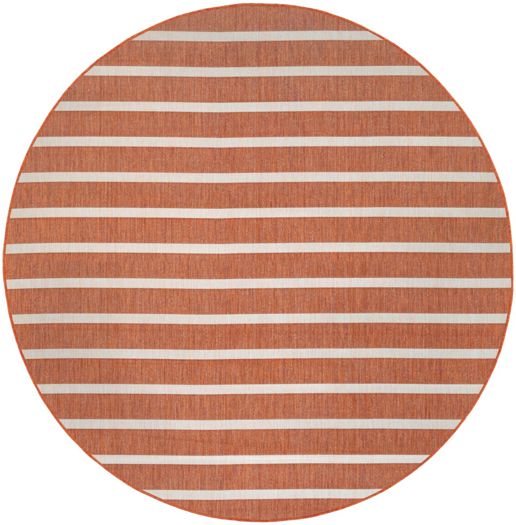 Nourison Home Nourison Positano POS03 10' x Round Terracotta Ivory Modern Rug